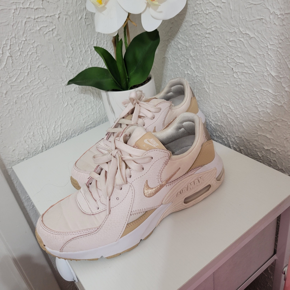 Nike Women's Pink and Tan Sneakers